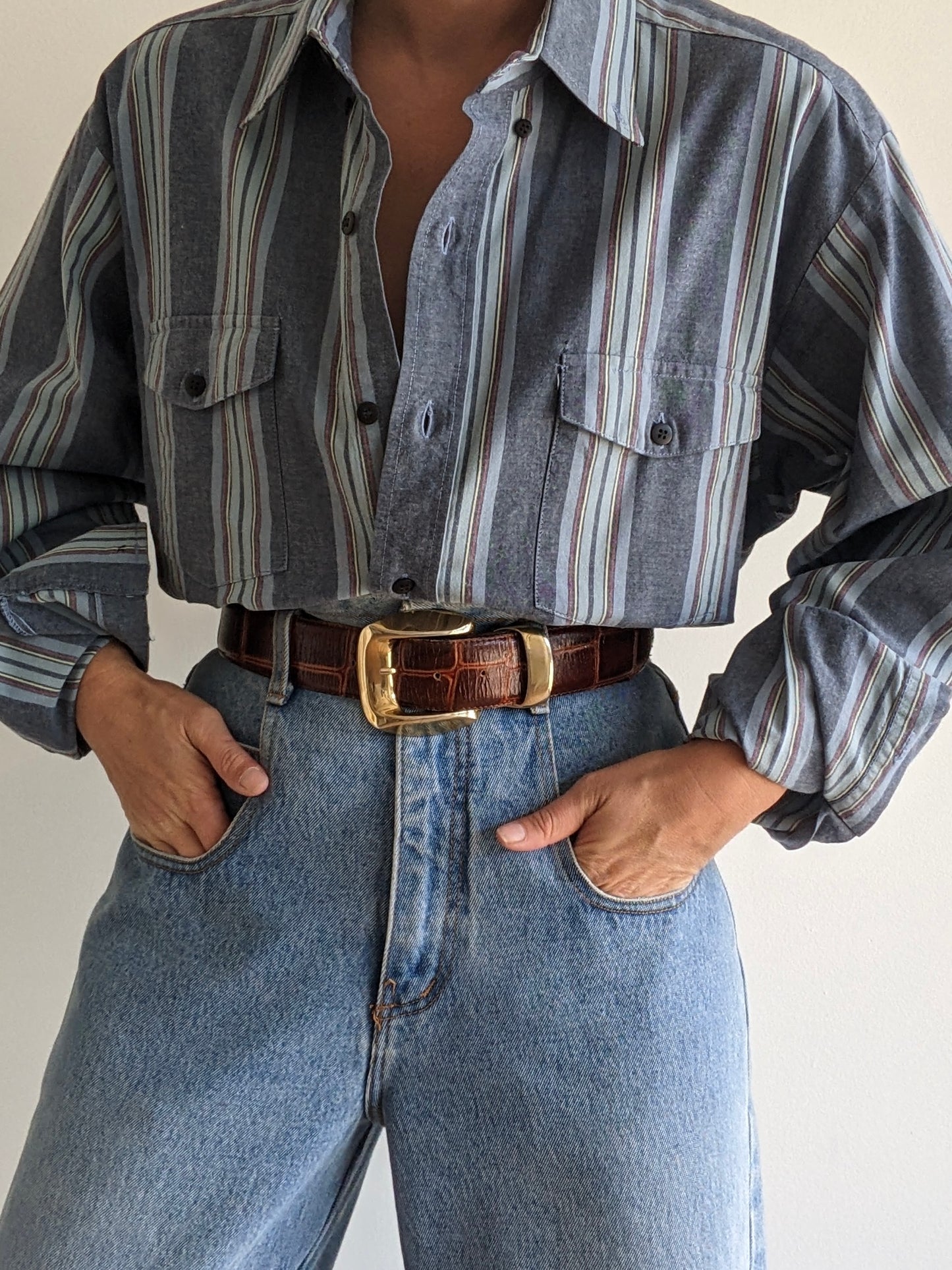 Vintage Striped Cotton Shirt