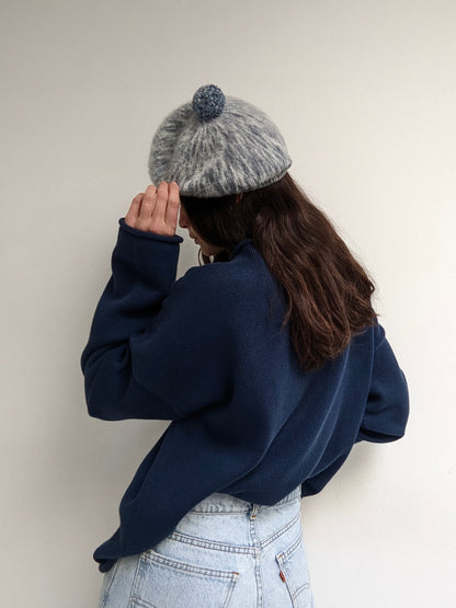 Vintage Frost Blue Angora Hat