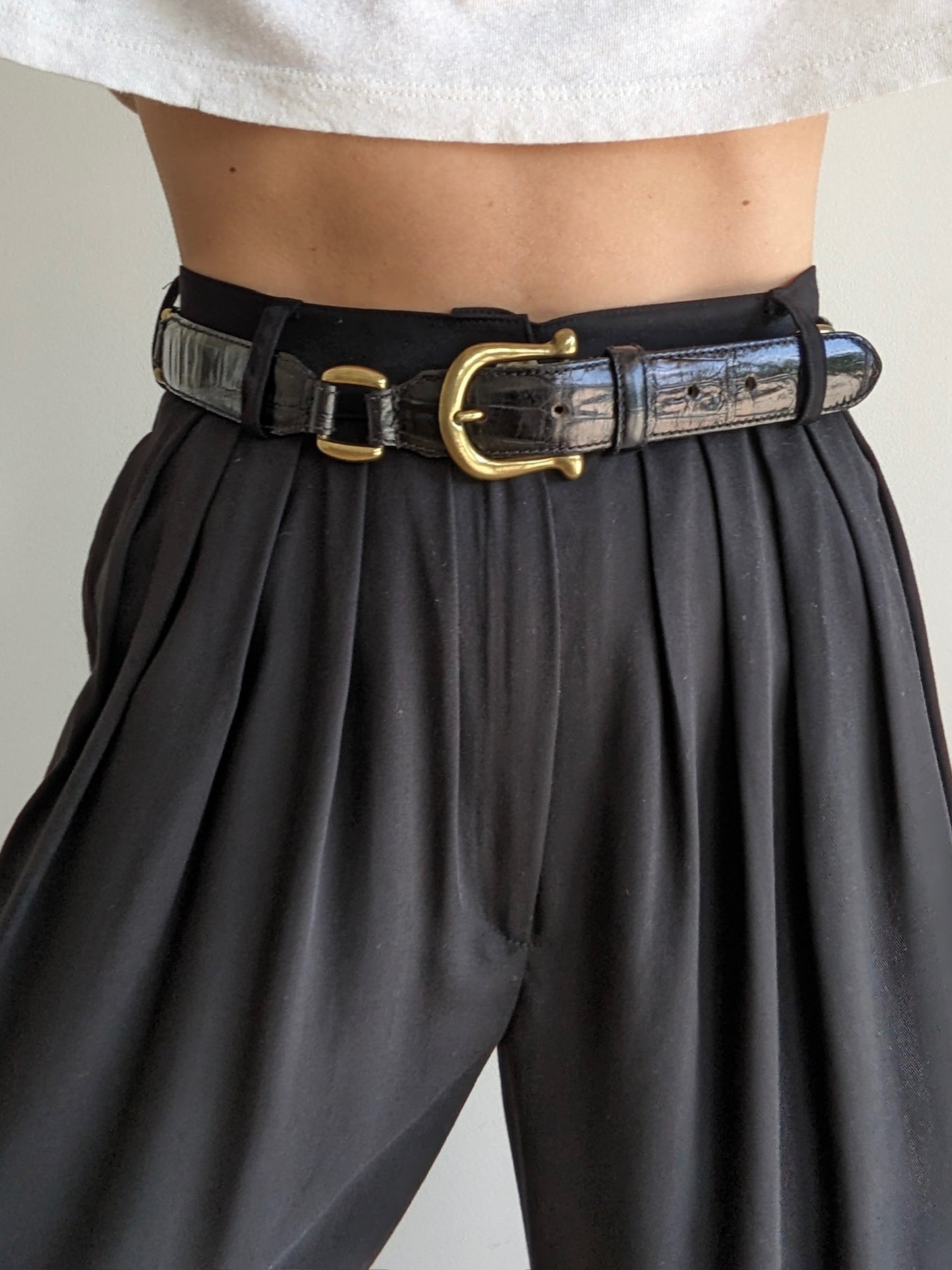 Vintage Segmented Italian Leather Belt