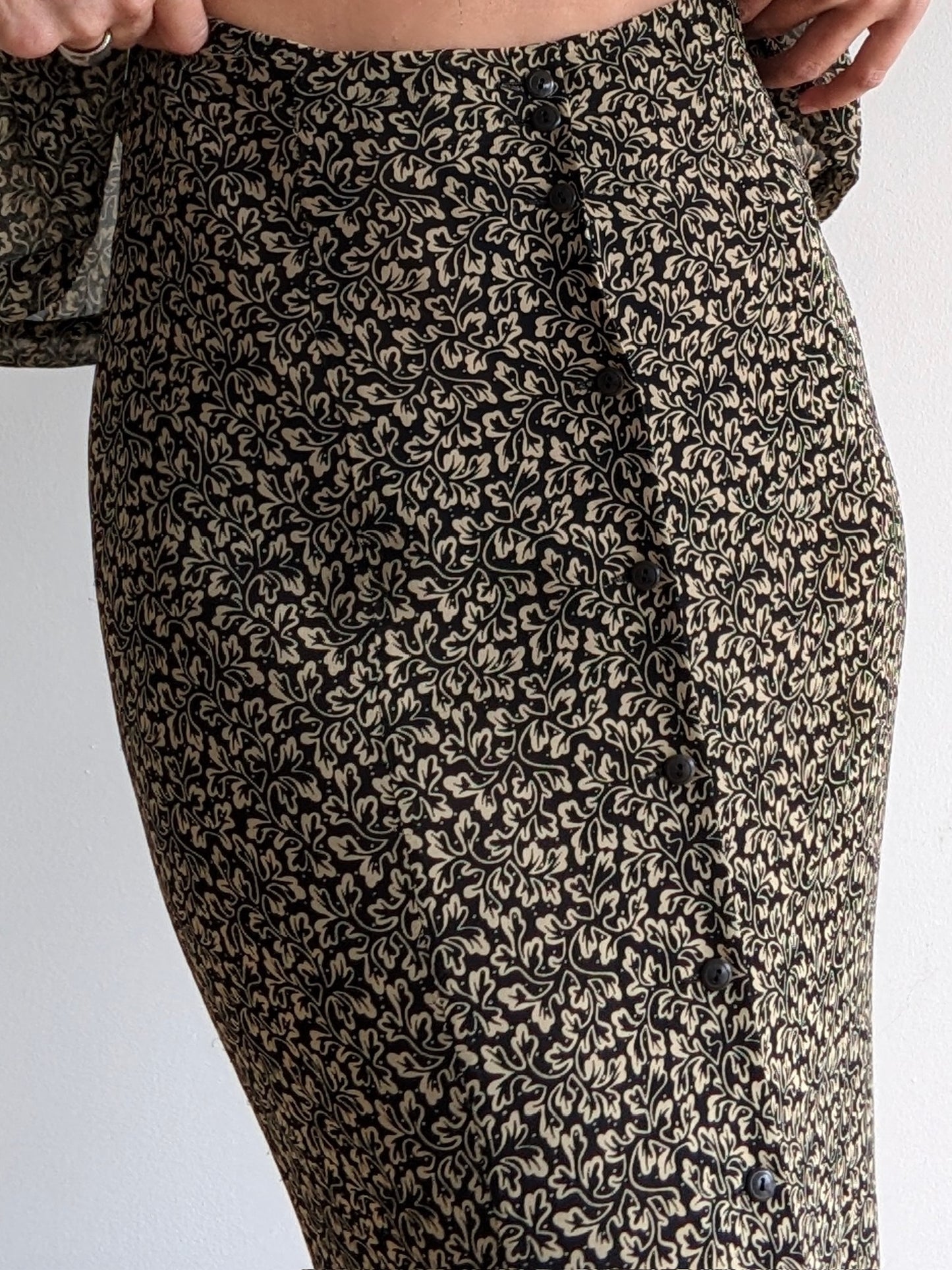 Vintage Ralph Lauren Printed Skirt Set