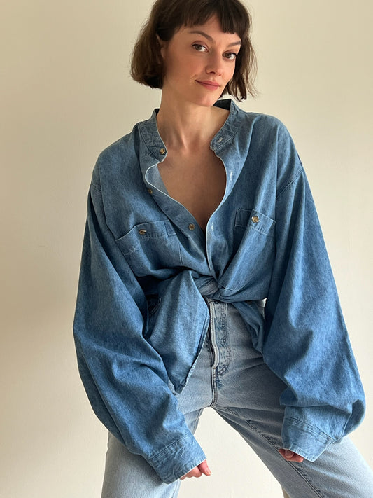 Vintage Faded Denim Tunic