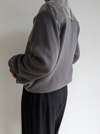 Vintage Smoke Suede & Knit Jacket