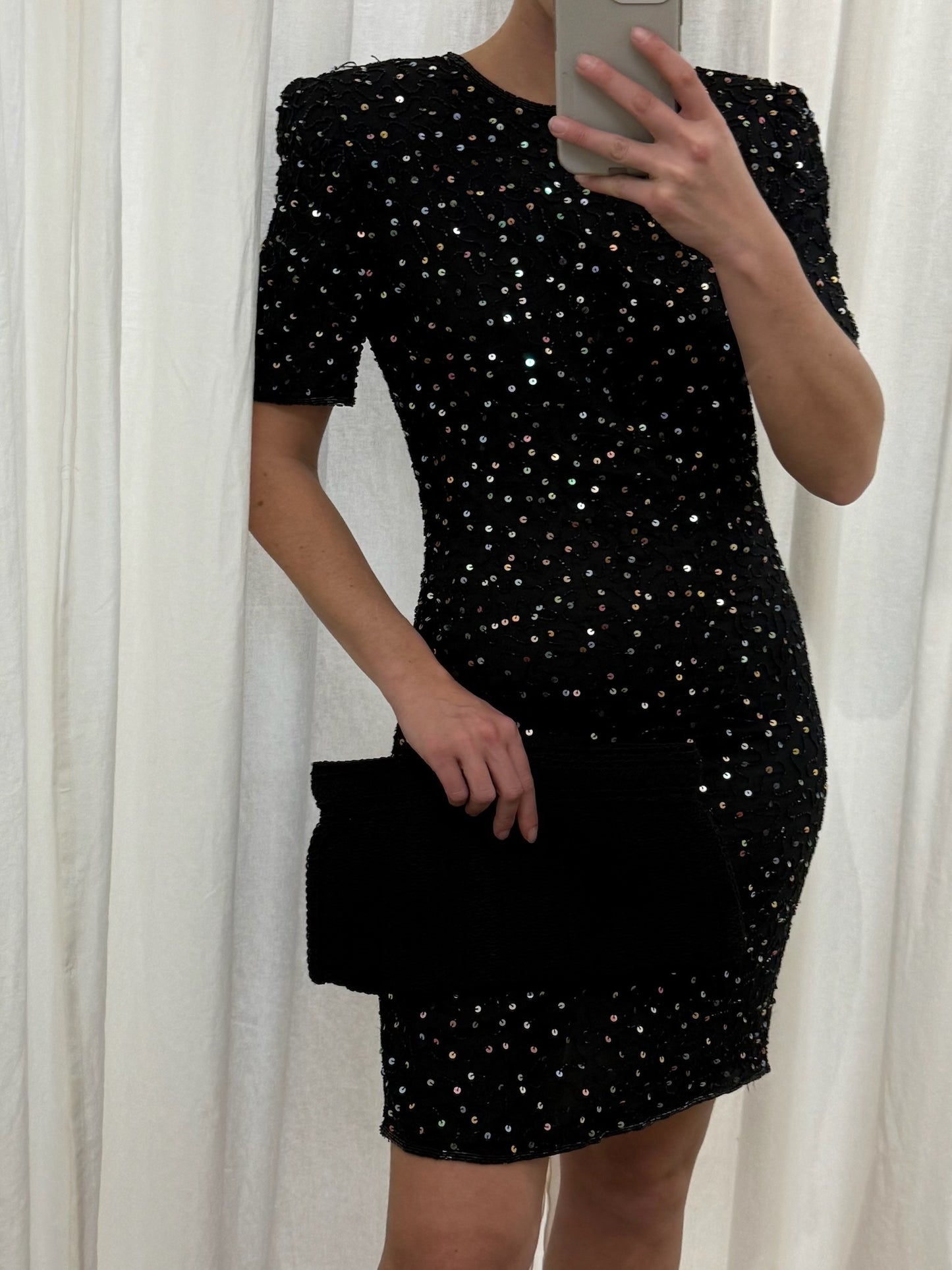 Beautiful Vintage Embellished Silk Dress