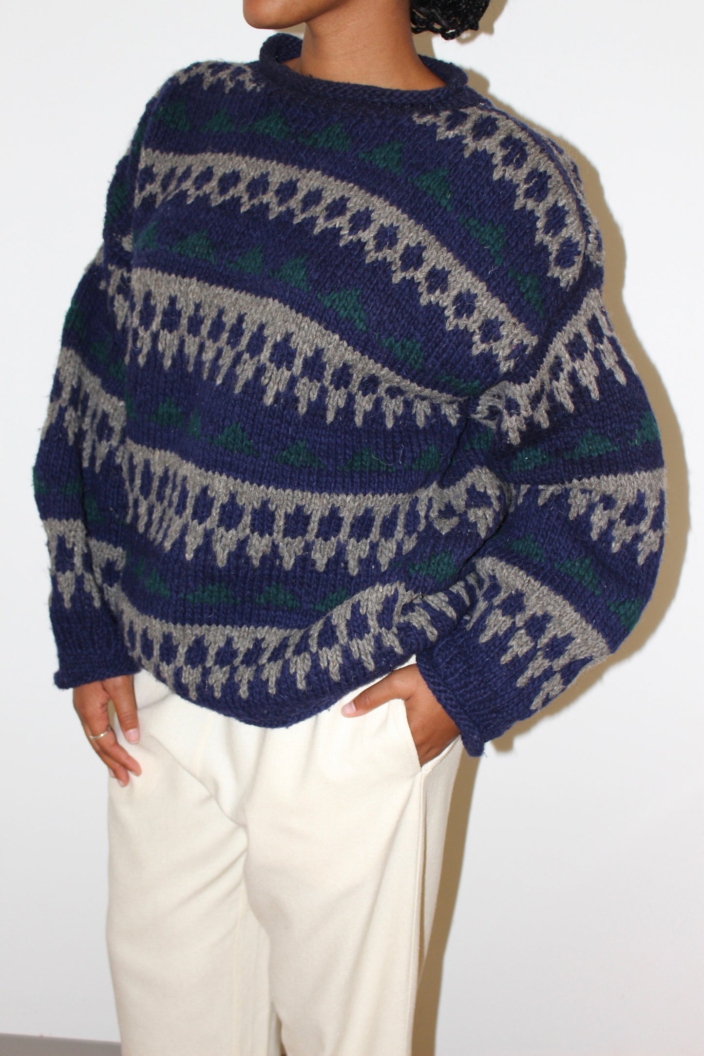 Favorite Vintage Hand Made Chunky Wool Sweater