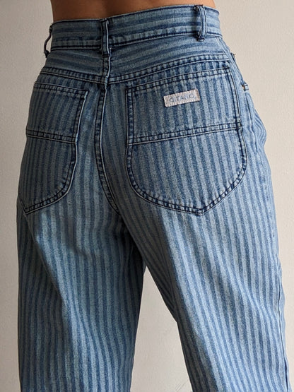 Favorite Vintage Railroad Striped Gitano Denim