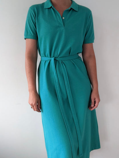 Vintage Belted Cotton Polo Dress