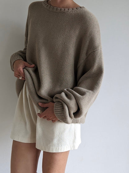 Vintage Latte Cotton Sweater