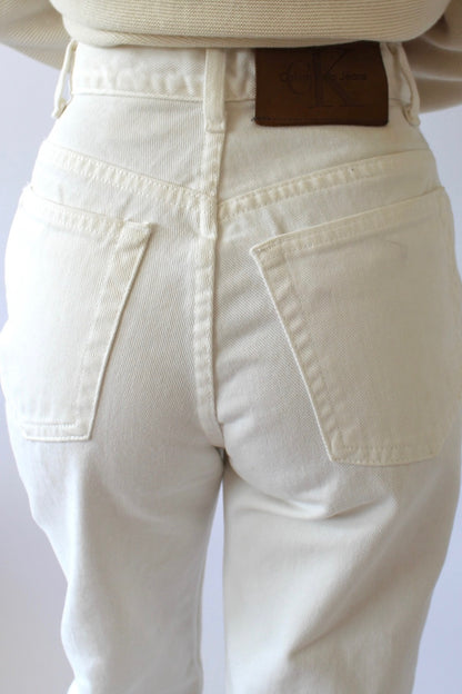 Vintage Calvin Klein White Denim