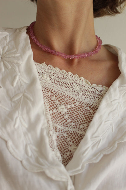 Stunning Antique Embroidered & Lace-Accent Crop