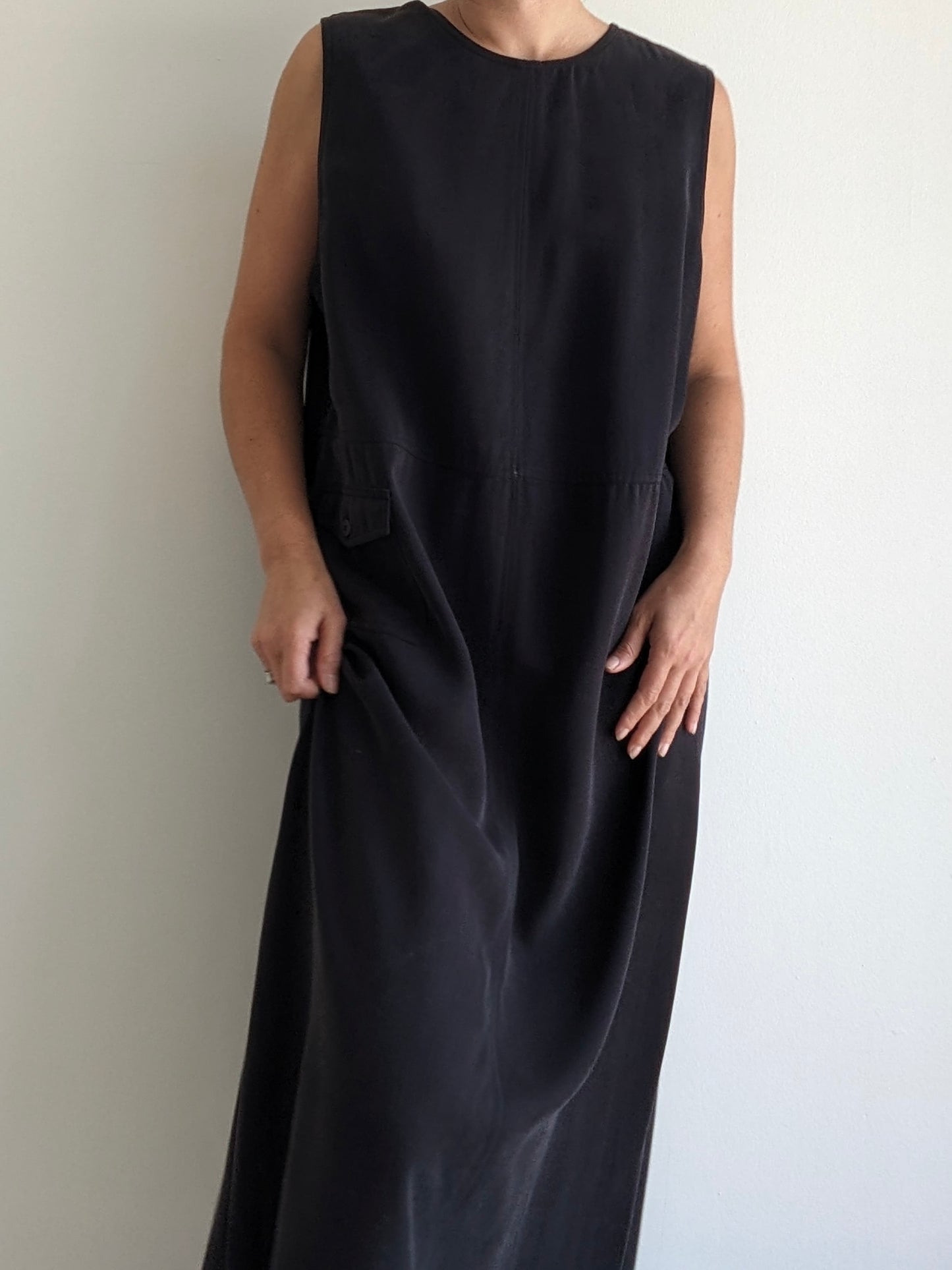 Vintage Faded Black Twilled Market Dress