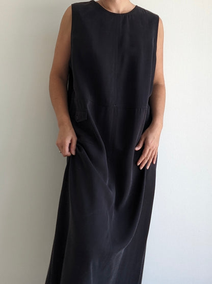 Vintage Faded Black Twilled Market Dress