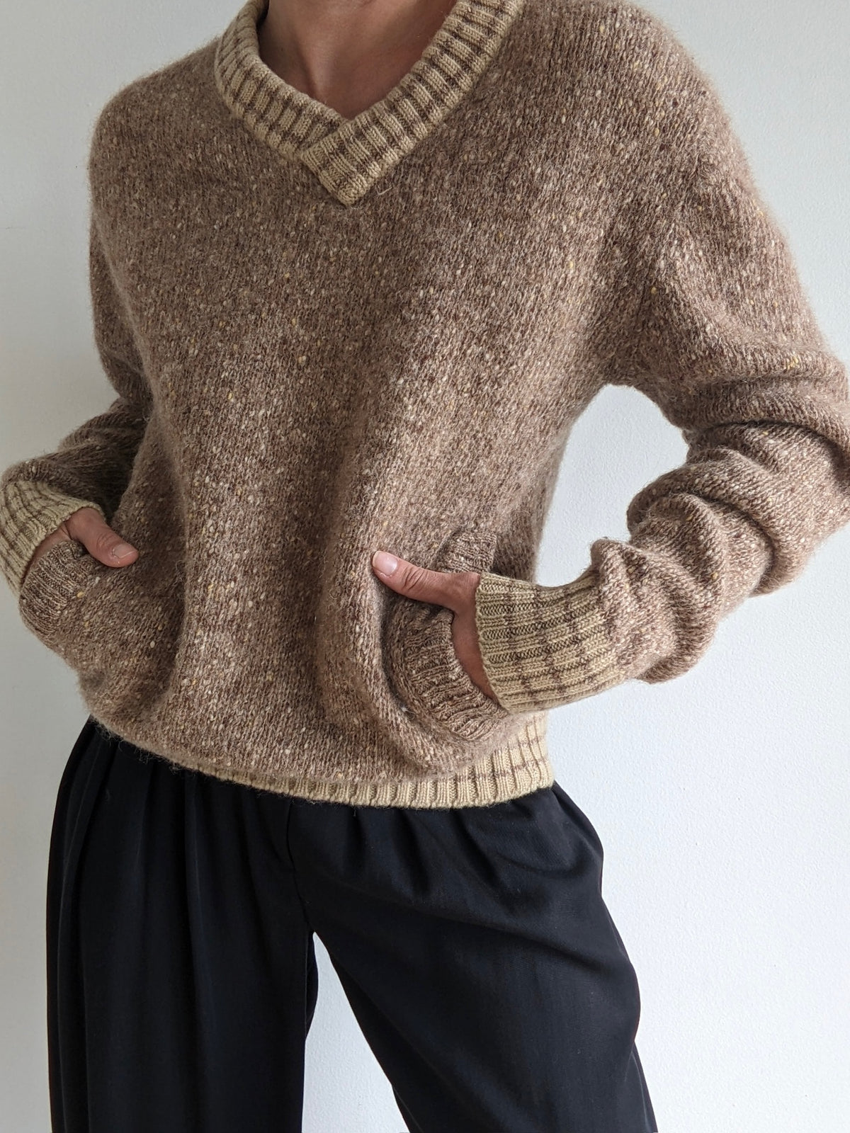 Rare Vintage Christian Dior Speckled Wool Sweater