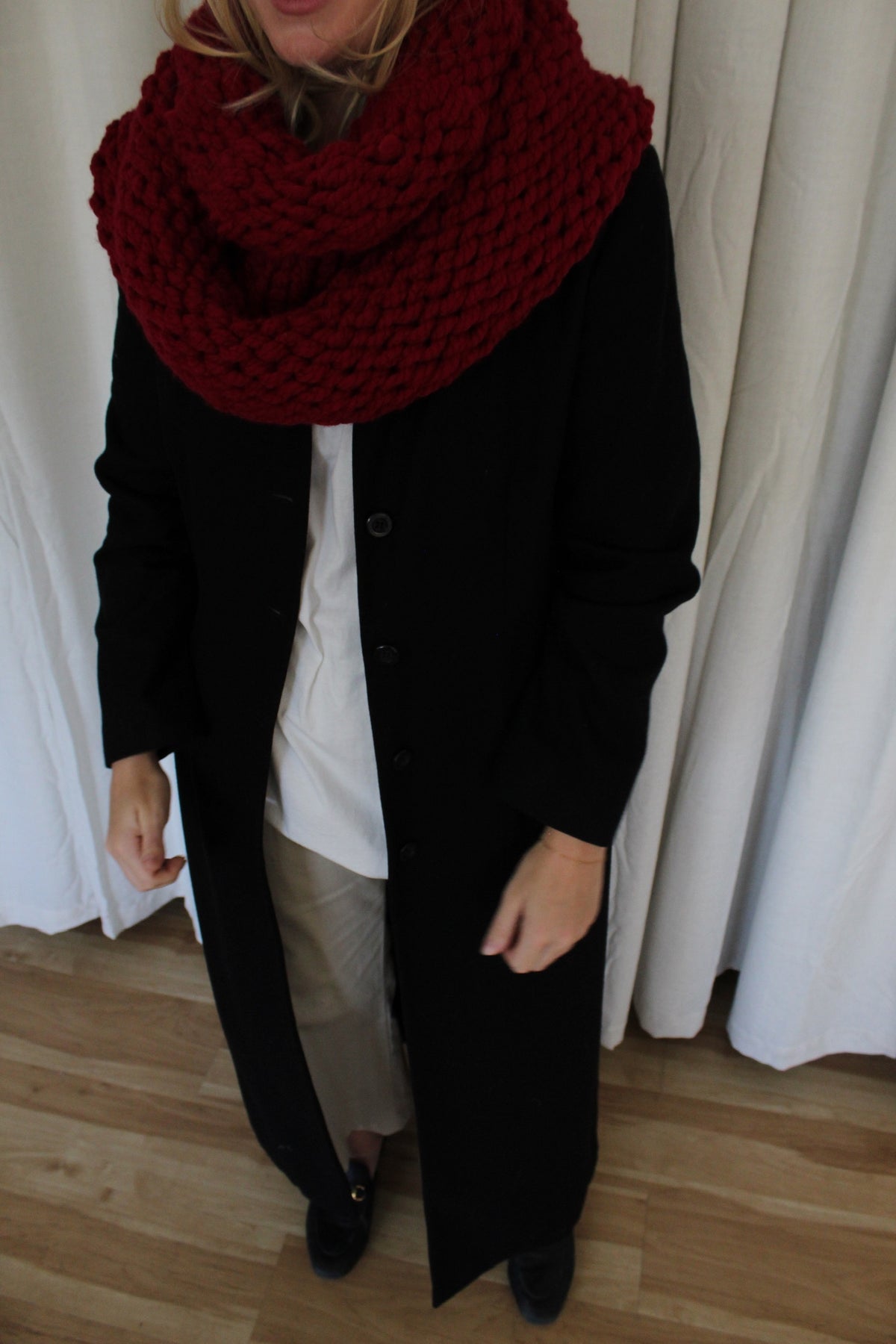 Vintage Black Caviar Wool Coat