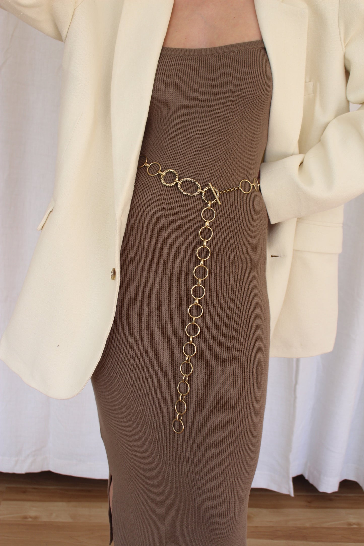 Vintage Gold Circle Chain Belt