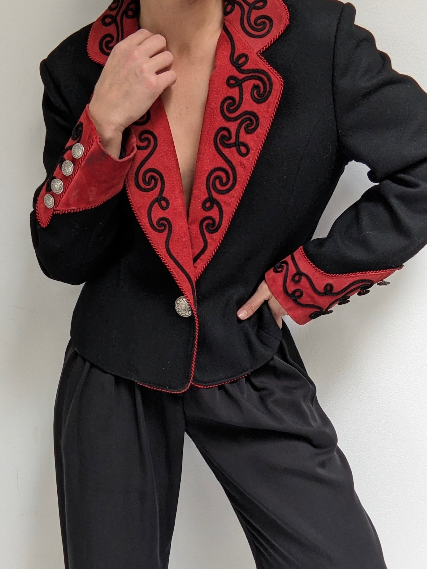 Favorite Vintage Wool & Suede Crop Jacket