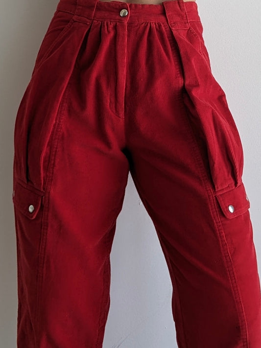 Vintage Tomato Corduroy Cargo Pants