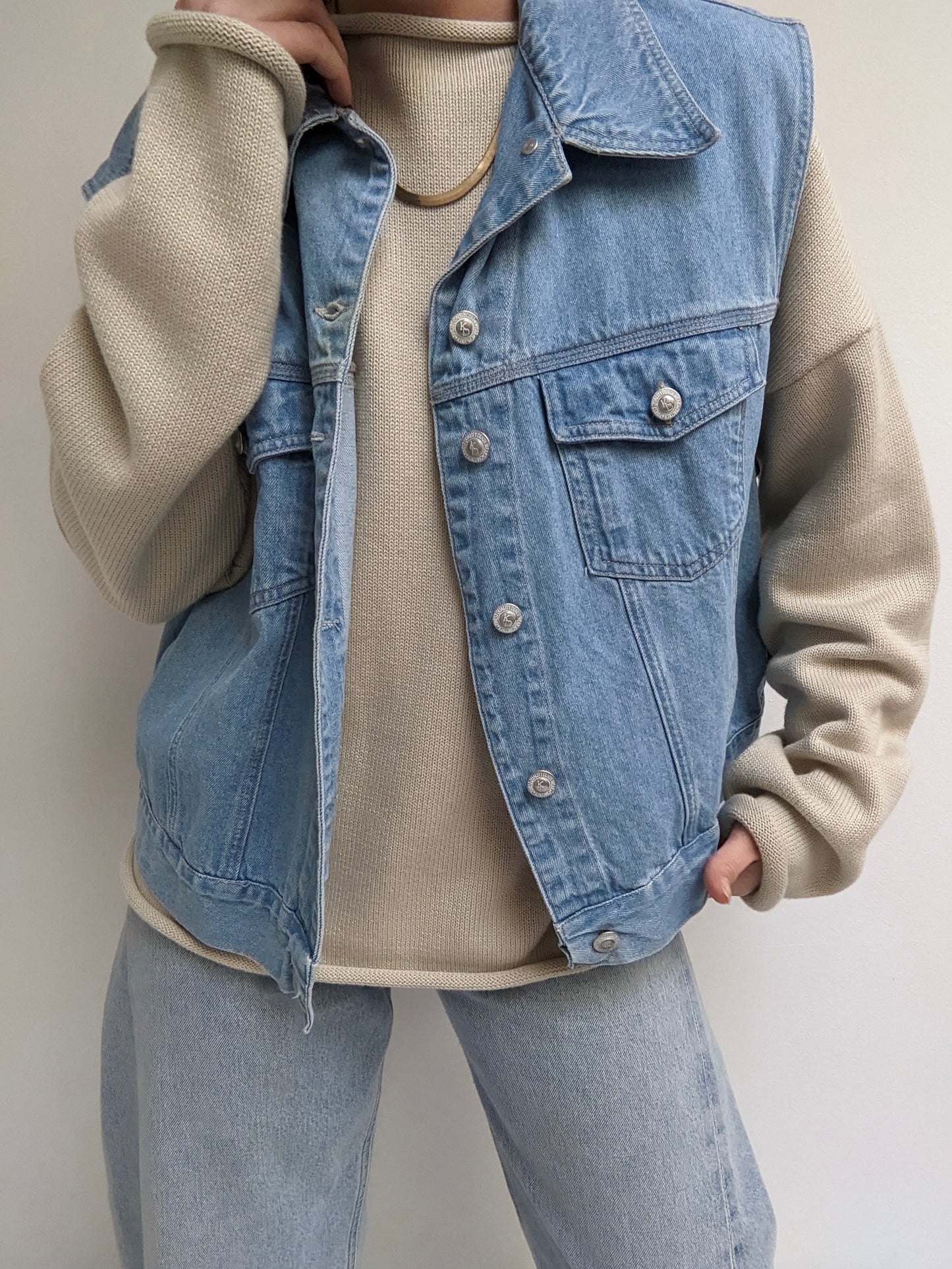 Vintage Blue Denim Vest