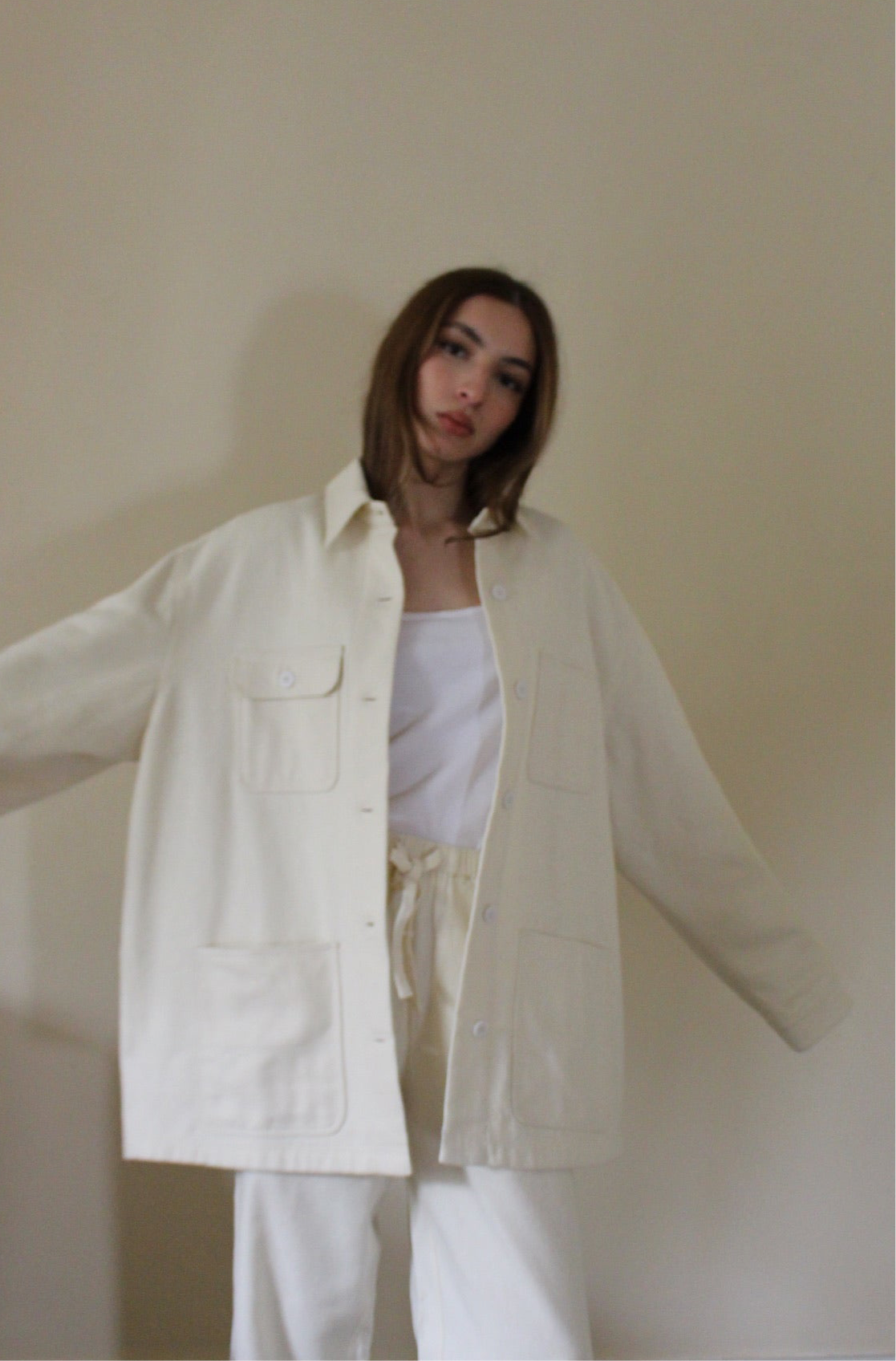 Maddox Woven Silk Chore Coat