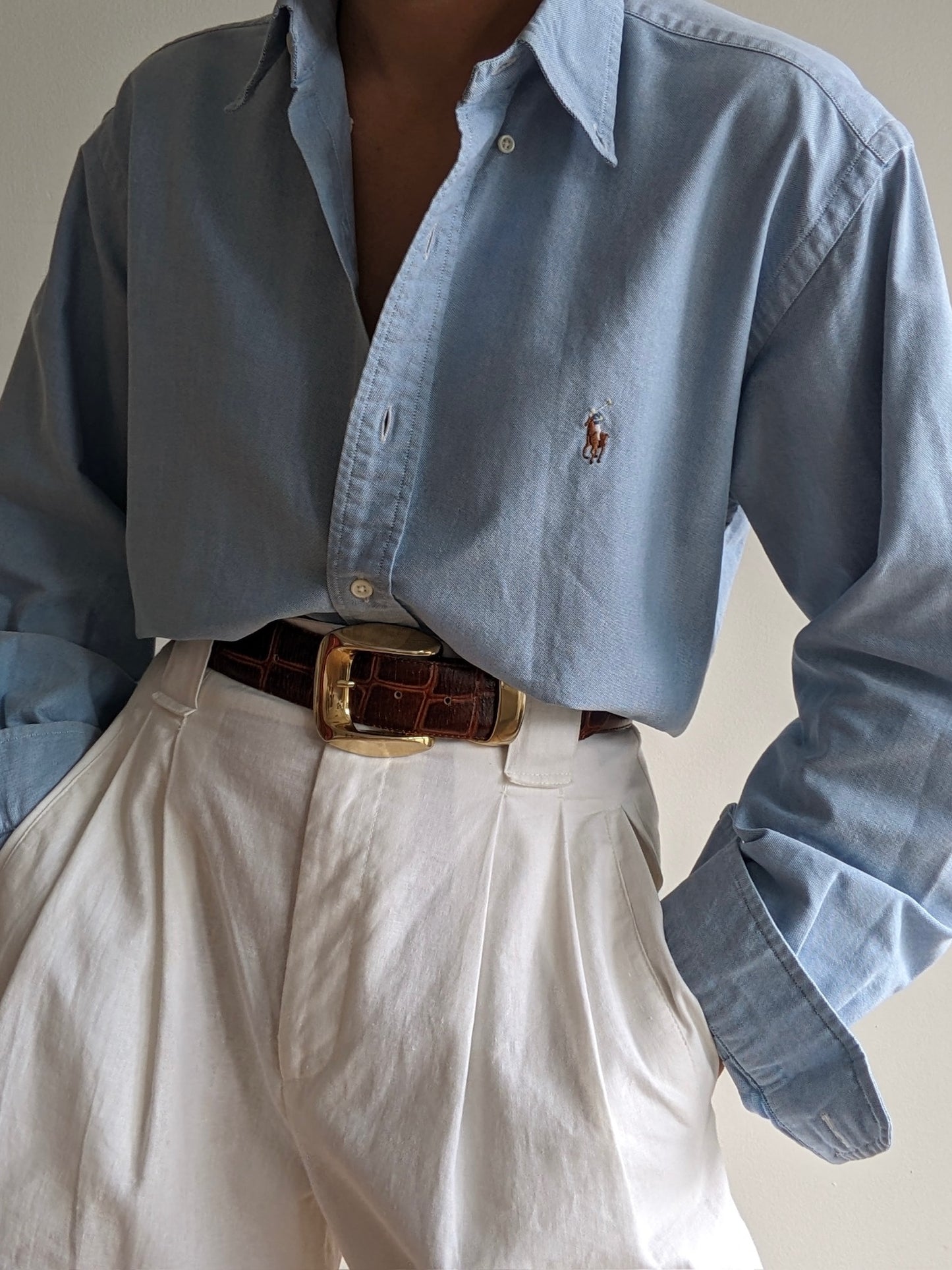 Vintage Ralph Lauren Blue Cotton Shirt
