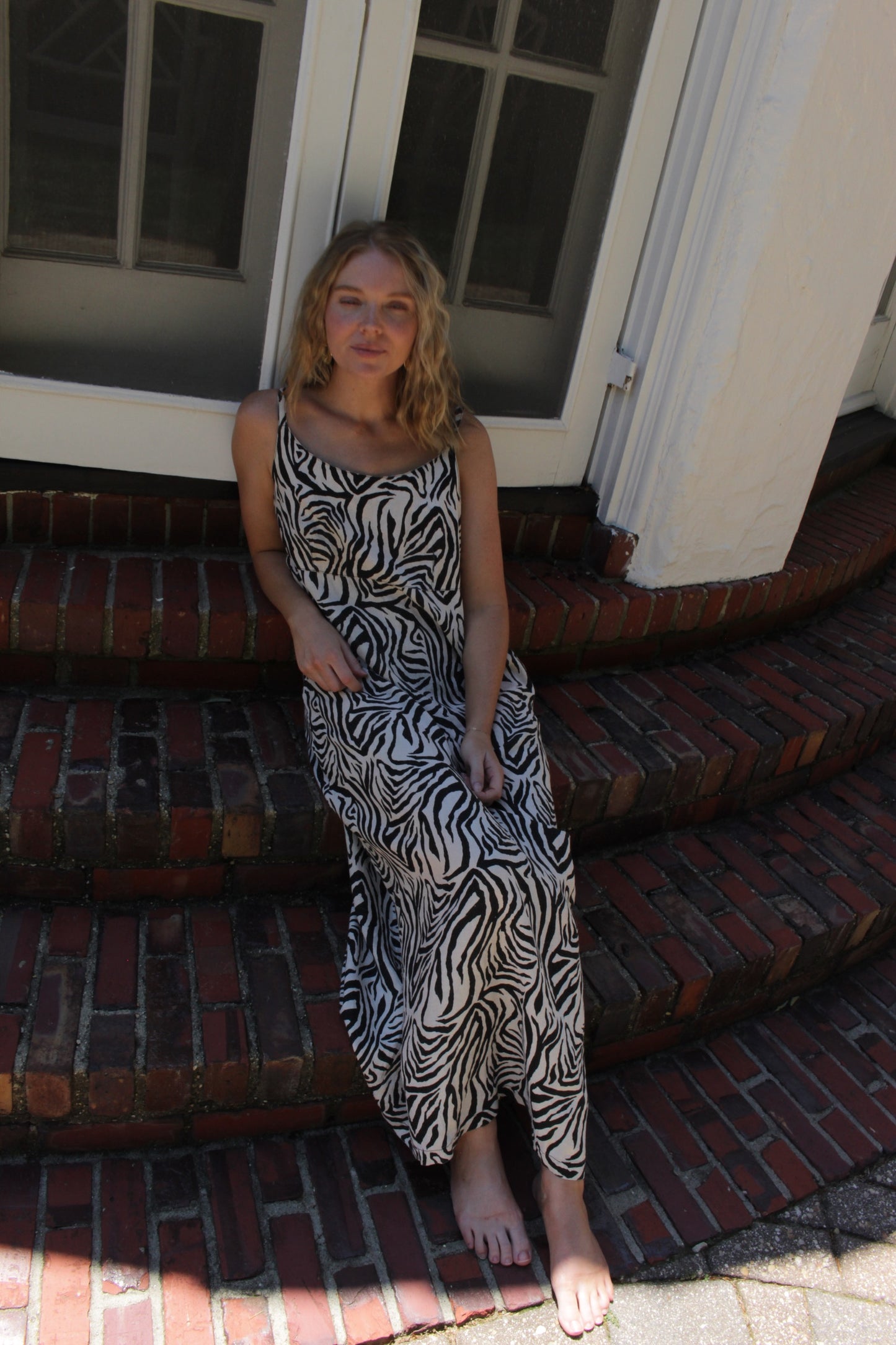 Favorite Vintage Zebra-Print Linen Dress