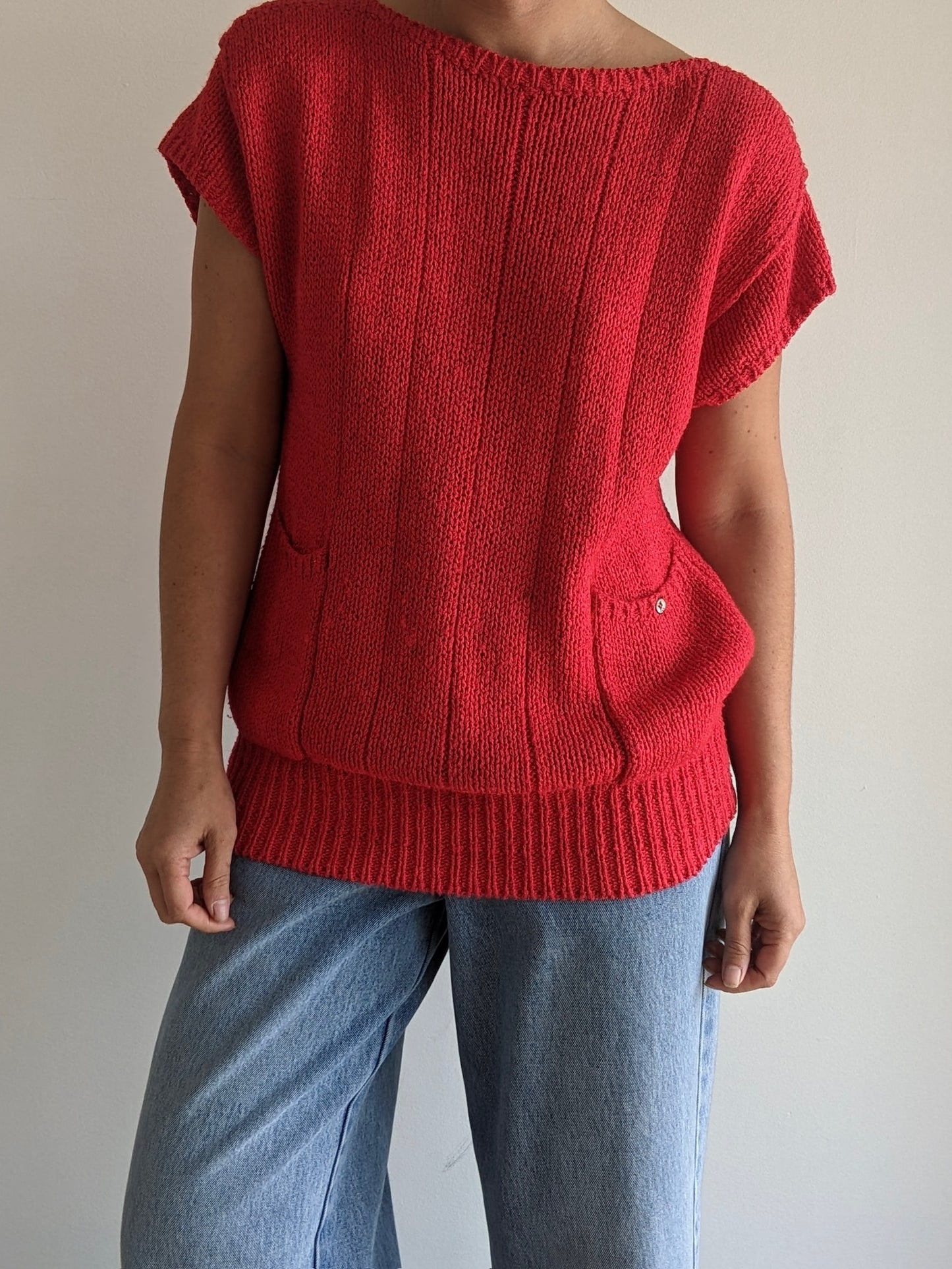 Vintage Cherry Knitted Silk Top
