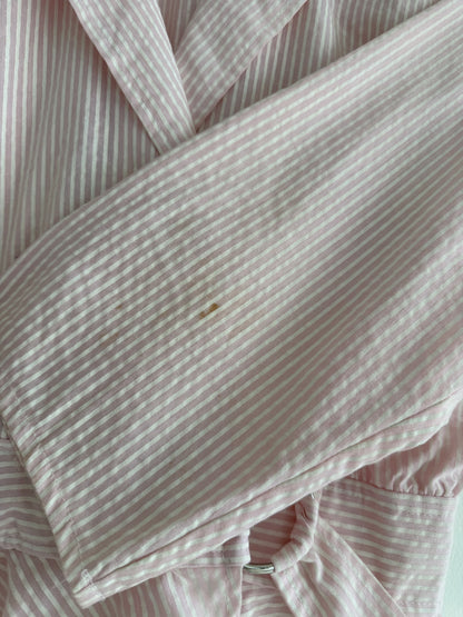 Lovely Vintage Striped Peplum Wrap Blouse