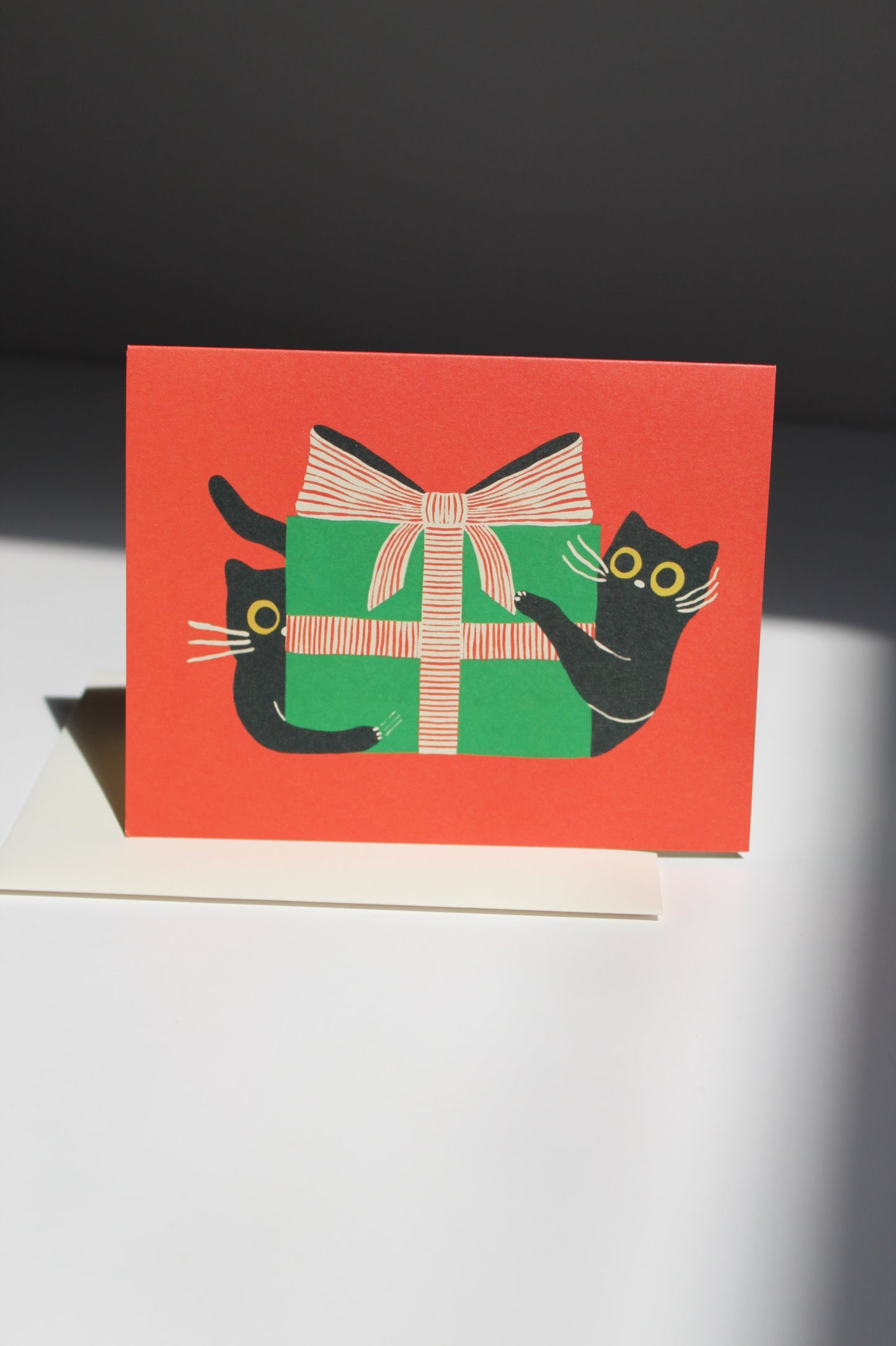 Black Cat Holiday Card
