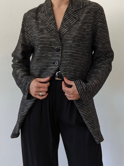 Lovely Vintage Grid Silk Jacket