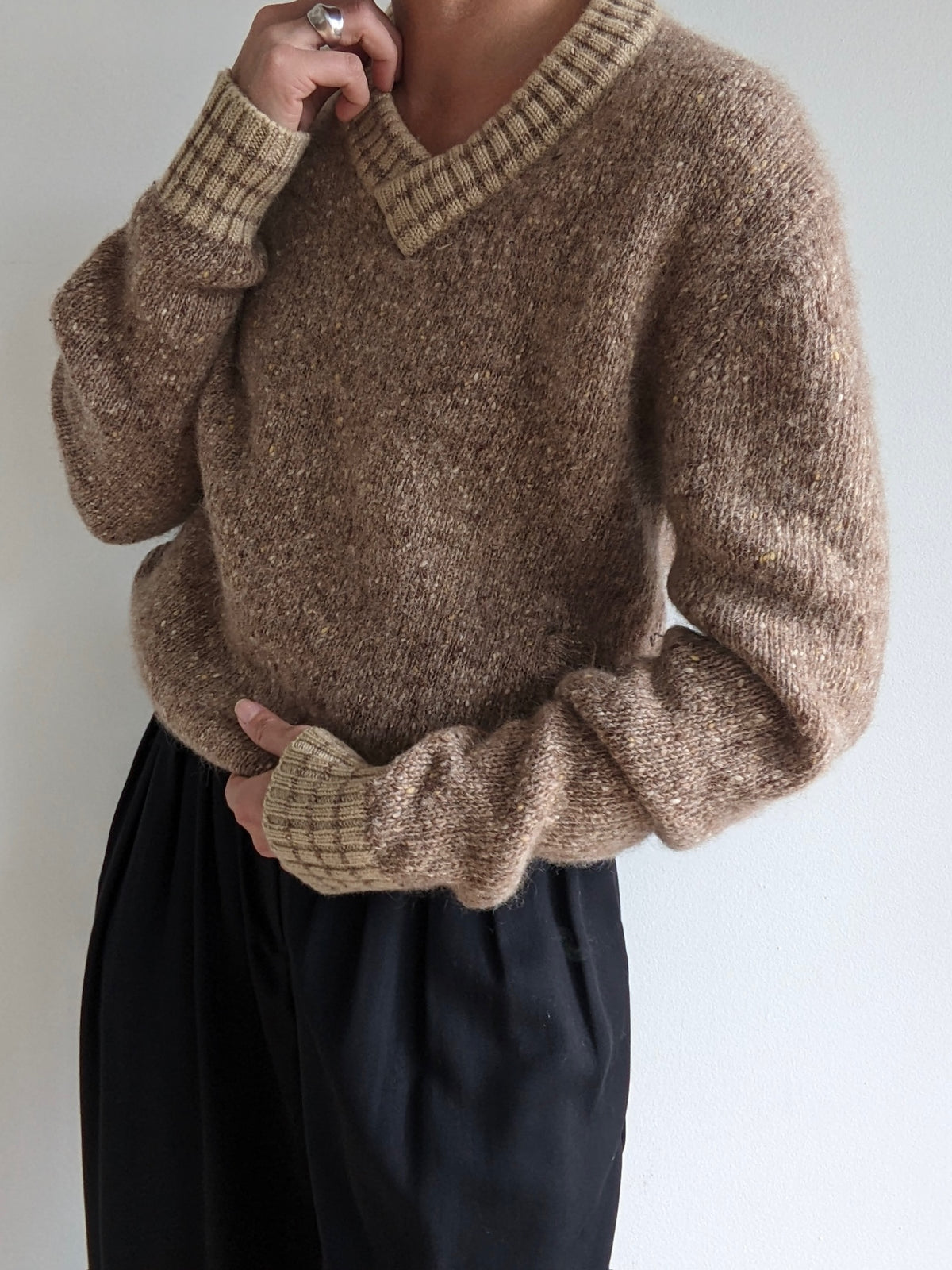 Rare Vintage Christian Dior Speckled Wool Sweater