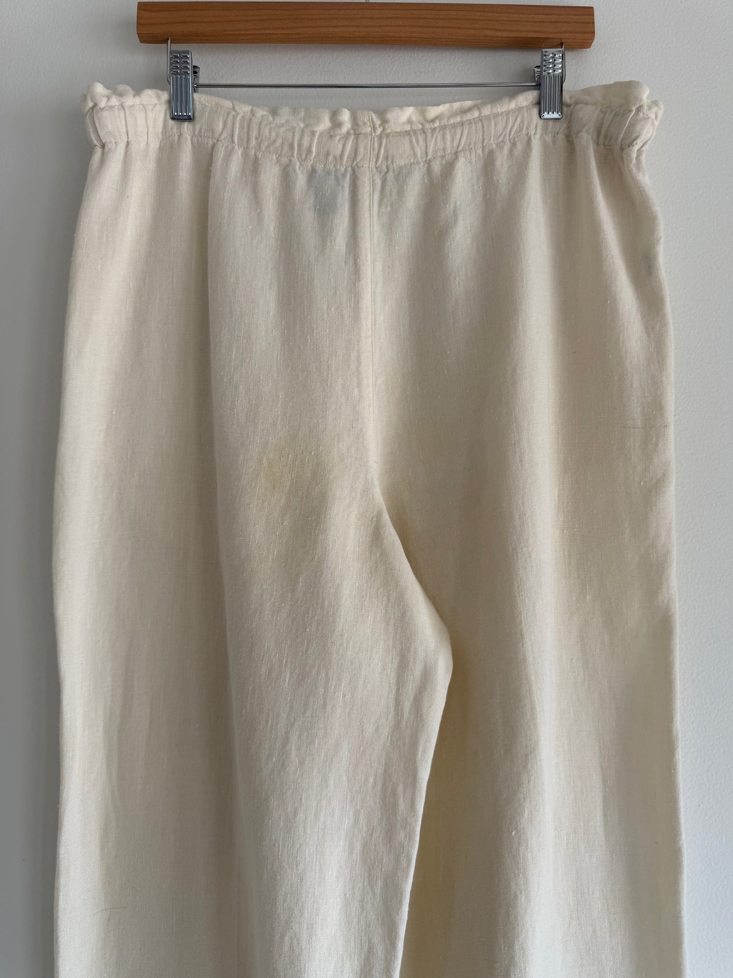 Vintage Buttercream Linen Leisure Pants
