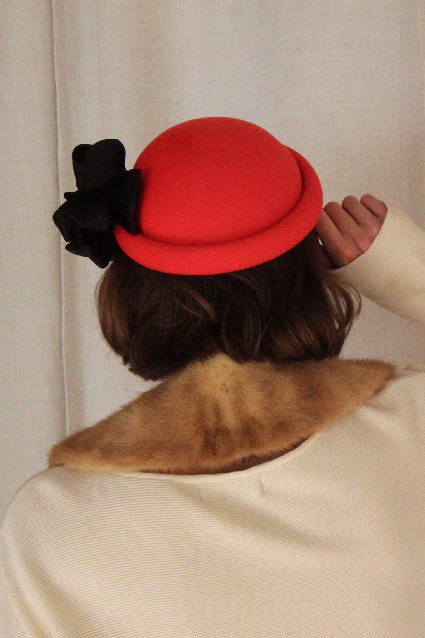 Vintage Almond Fur Collar