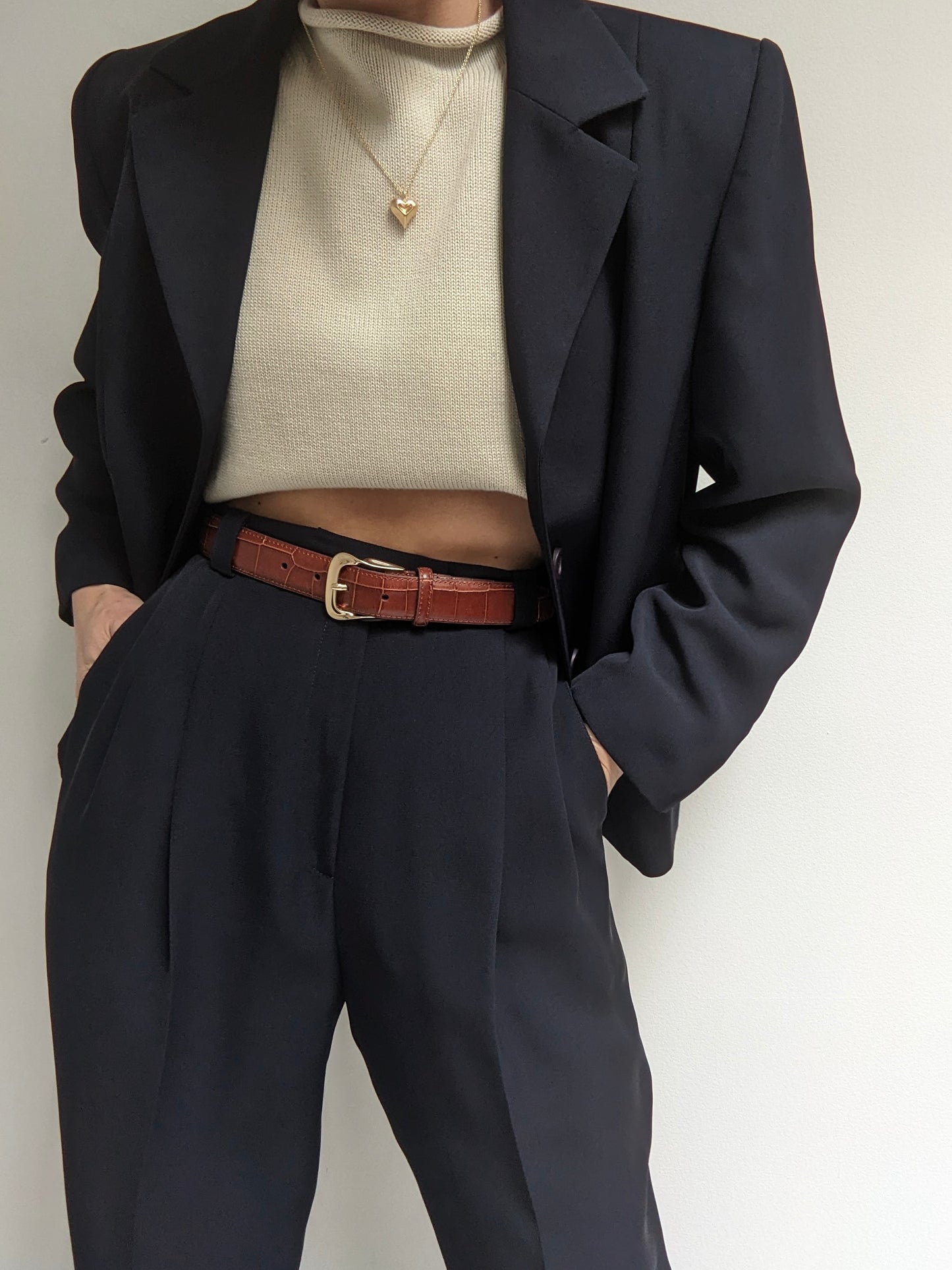 Vintage Midnight Twilled Pantsuit