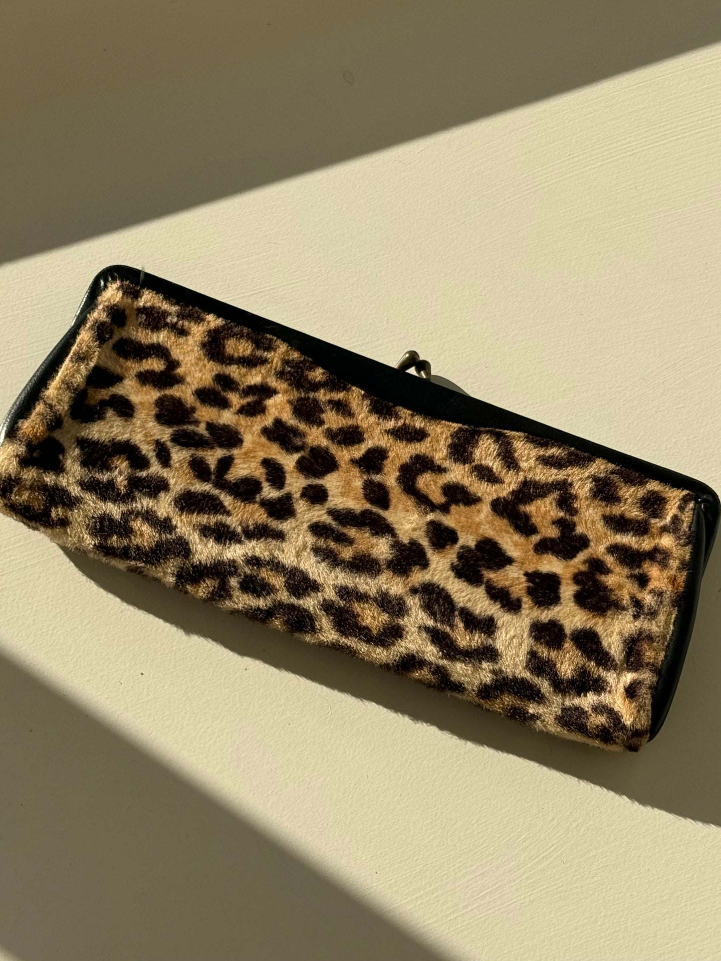 Favorite Vintage Faux Leopard Fur Clutch