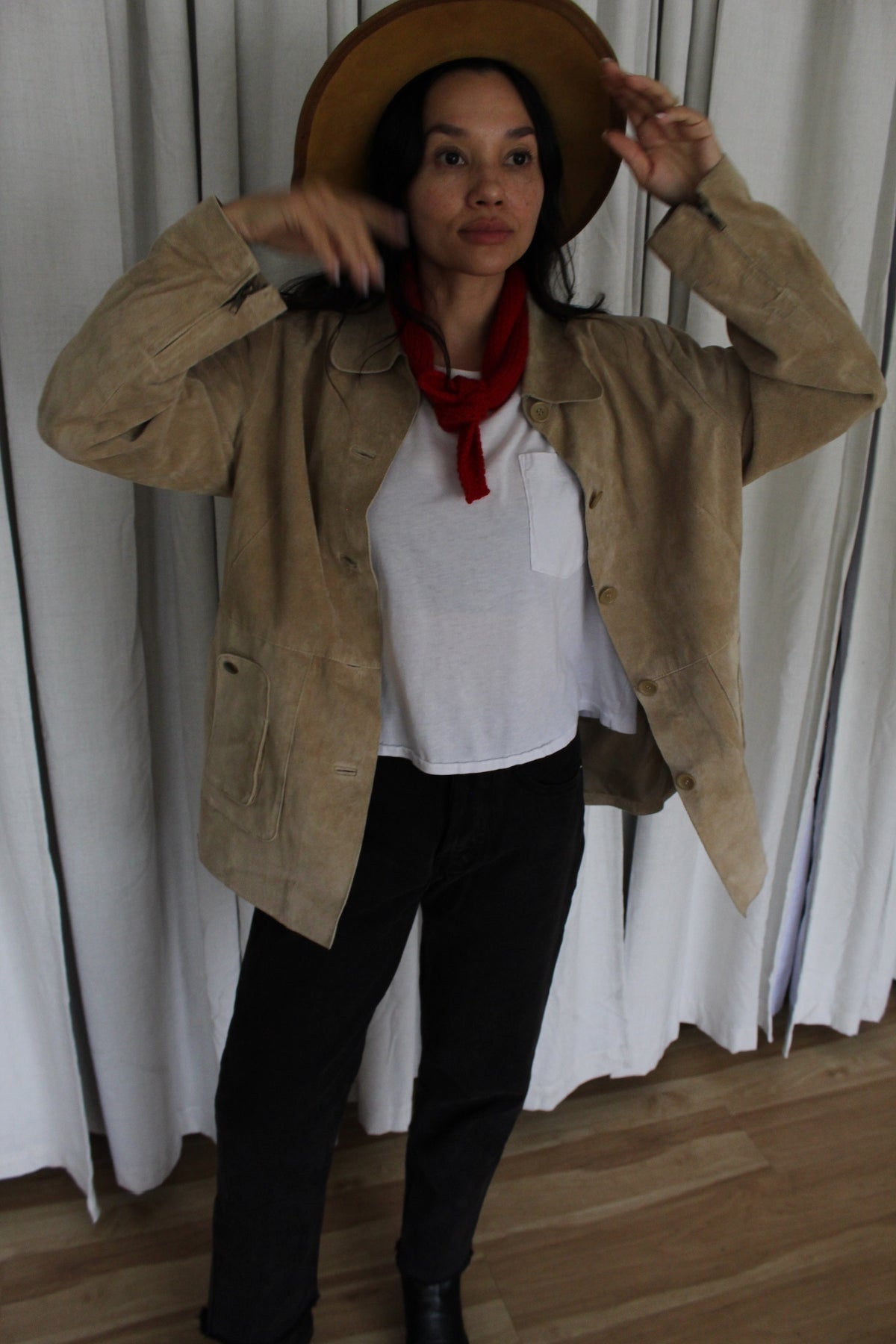 Vintage Biscuit Suede Jacket