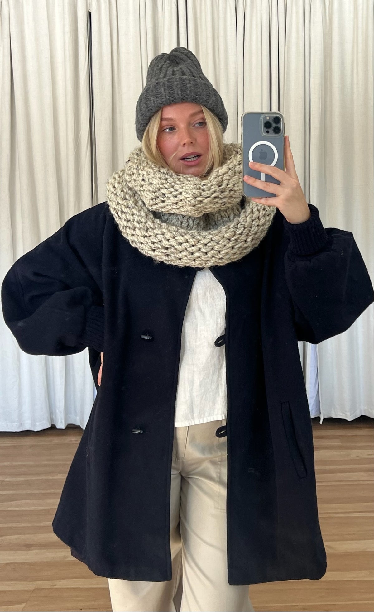 Vintage Midnight Wool Coat