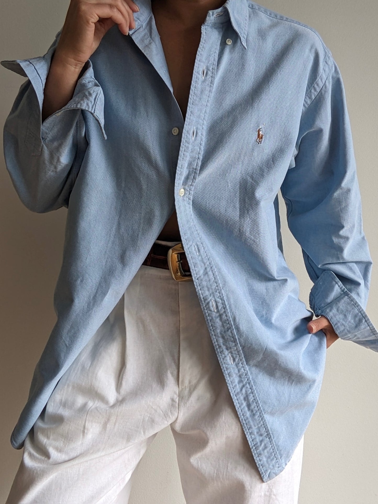 Vintage Ralph Lauren Blue Cotton Shirt