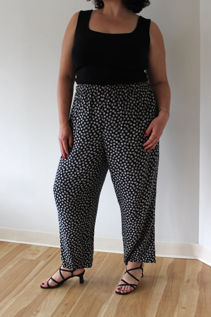 Vintage Geometric-Printed Easy Pants
