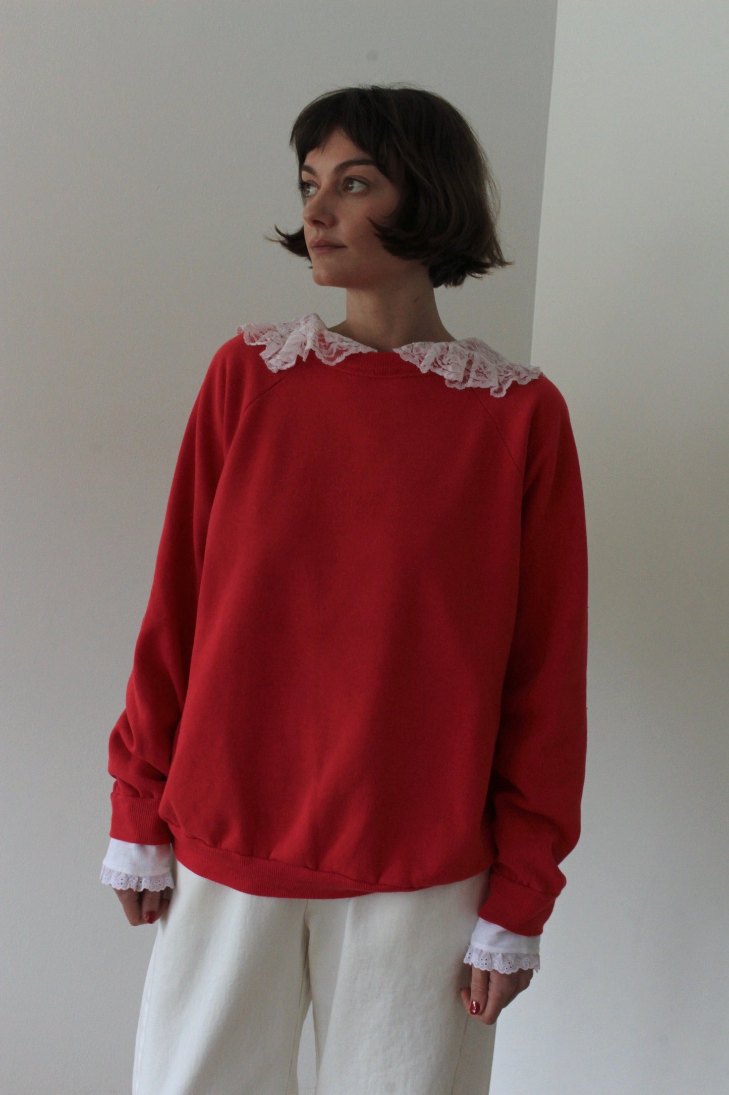 Reworked Vintage Collared Crewneck