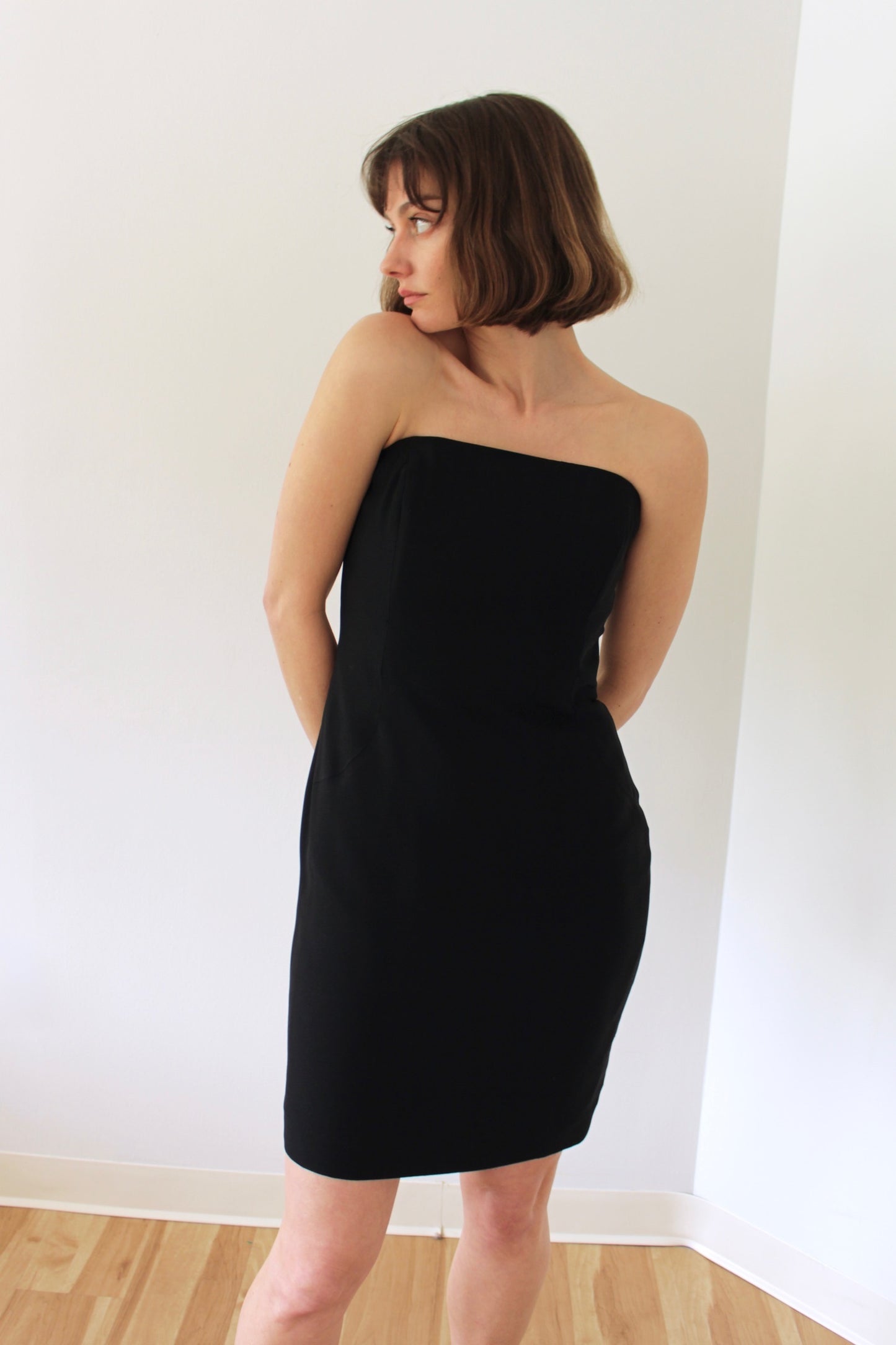 90s Caviar Strapless Mini Dress