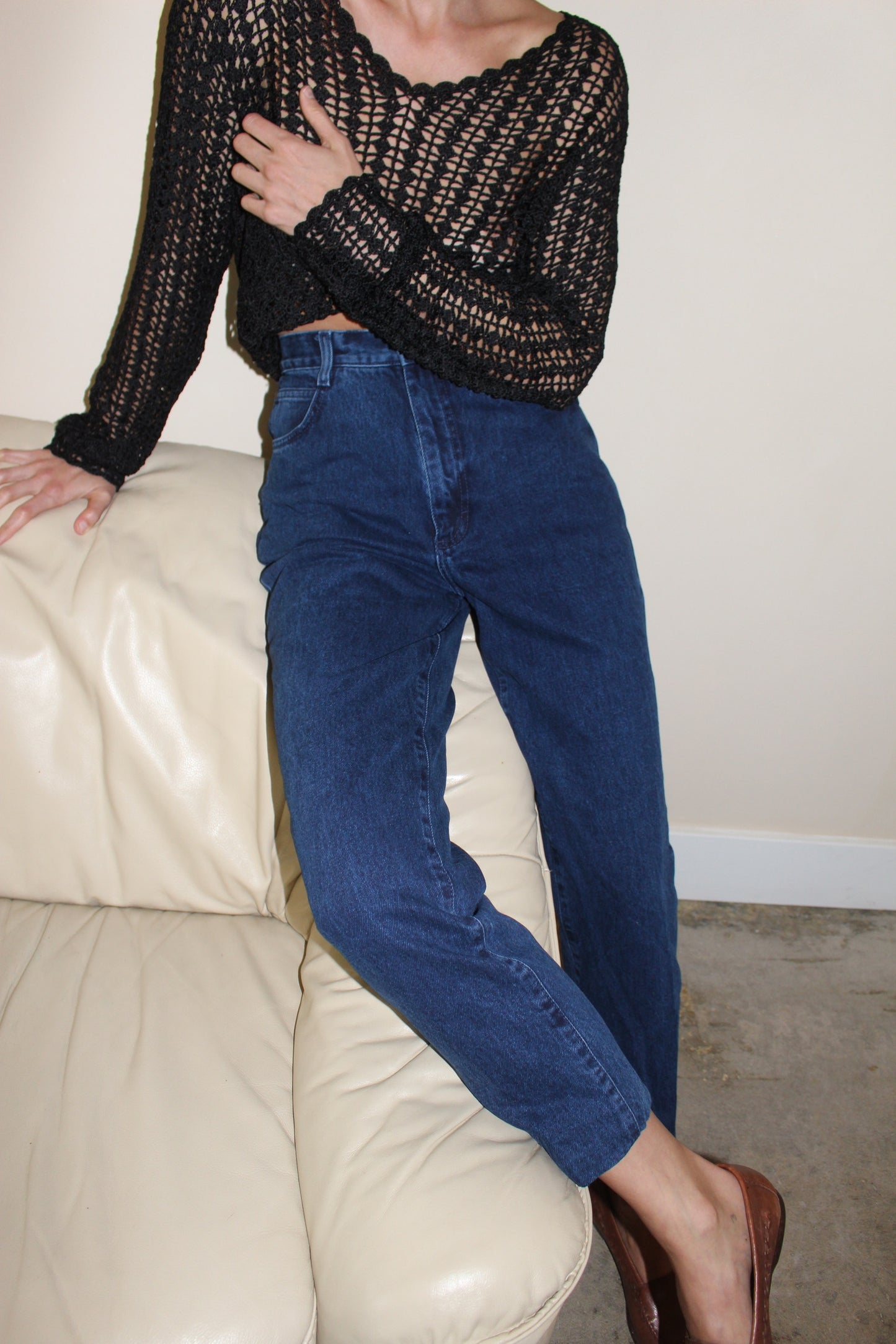 Vintage Overdyed Indigo High Rise Denim