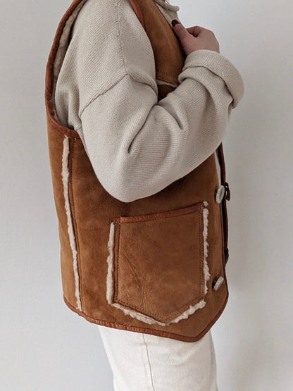 Incredible Vintage Shearling Vest
