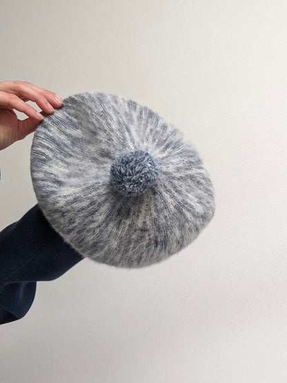 Vintage Frost Blue Angora Hat