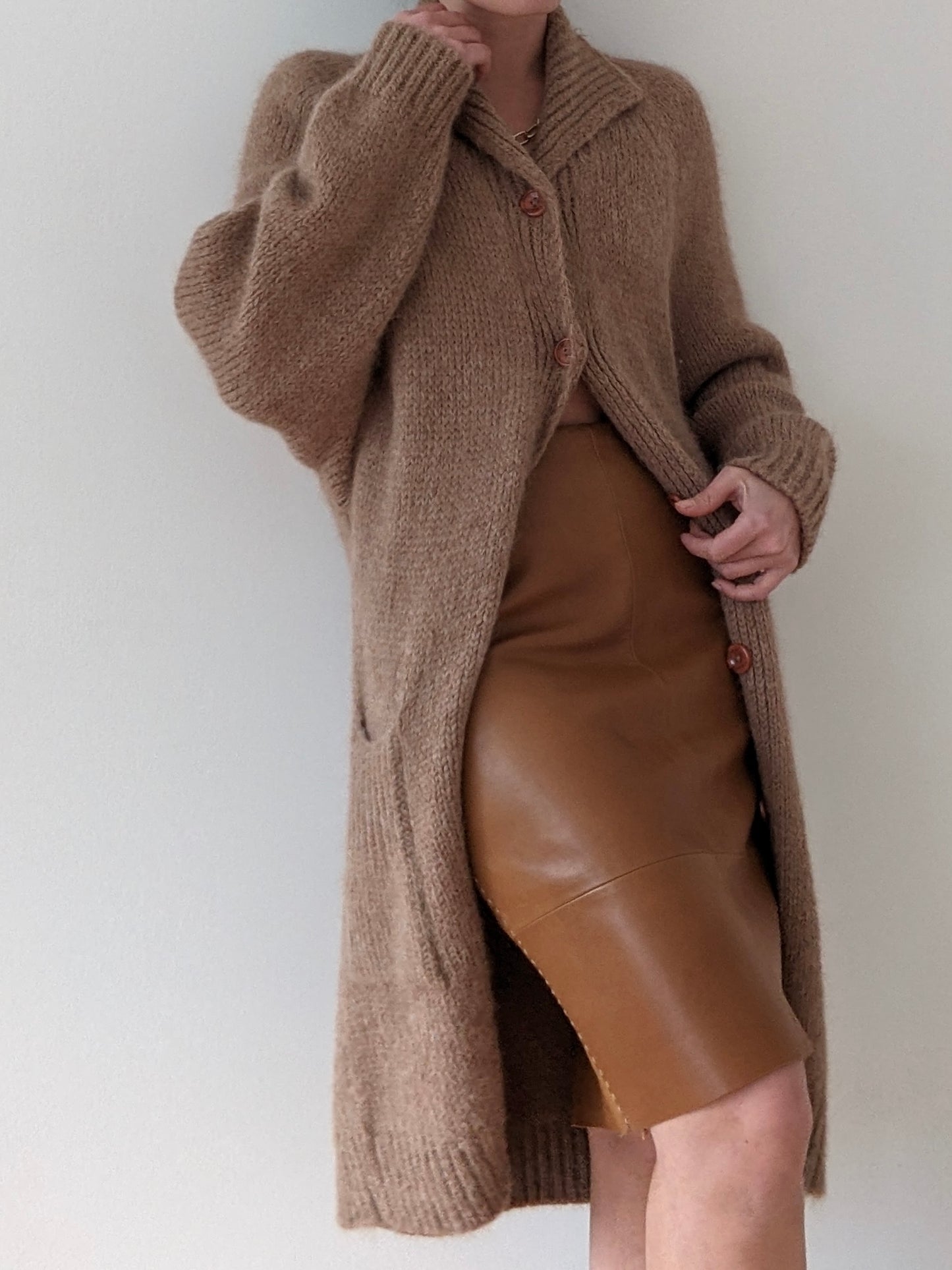 Beautiful Vintage Butterscotch Leather Skirt