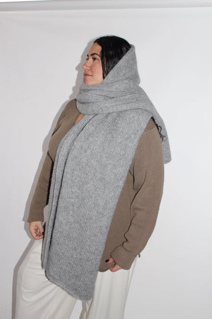 Ralphie Knitted Suri Alpaca Blanket Scarf