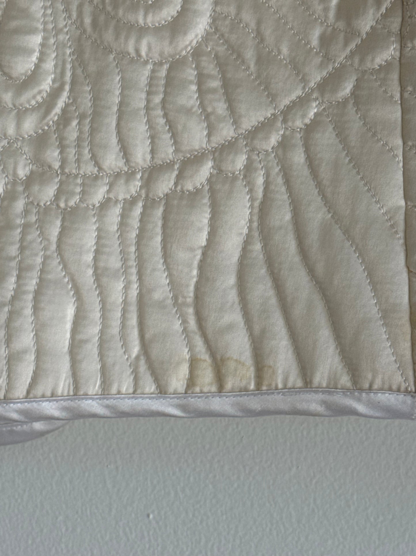 Stunning Vintage Pearl Quilted Silk Jacket