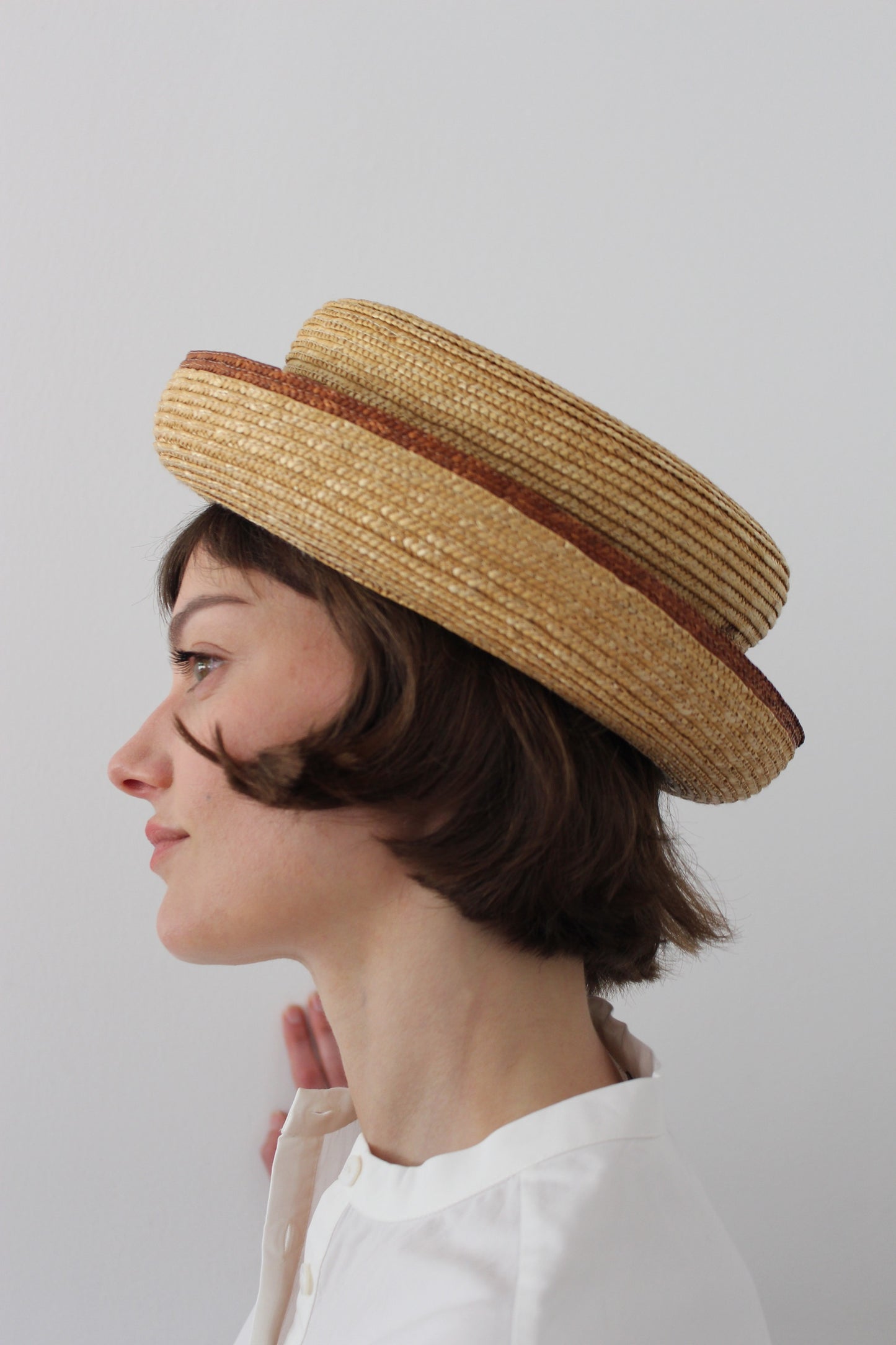 Favorite Vintage Structured Straw Hat