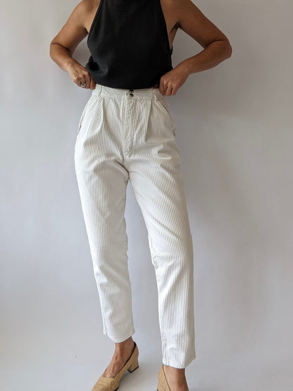 Vintage Gitano Ivory Ribbed Denim