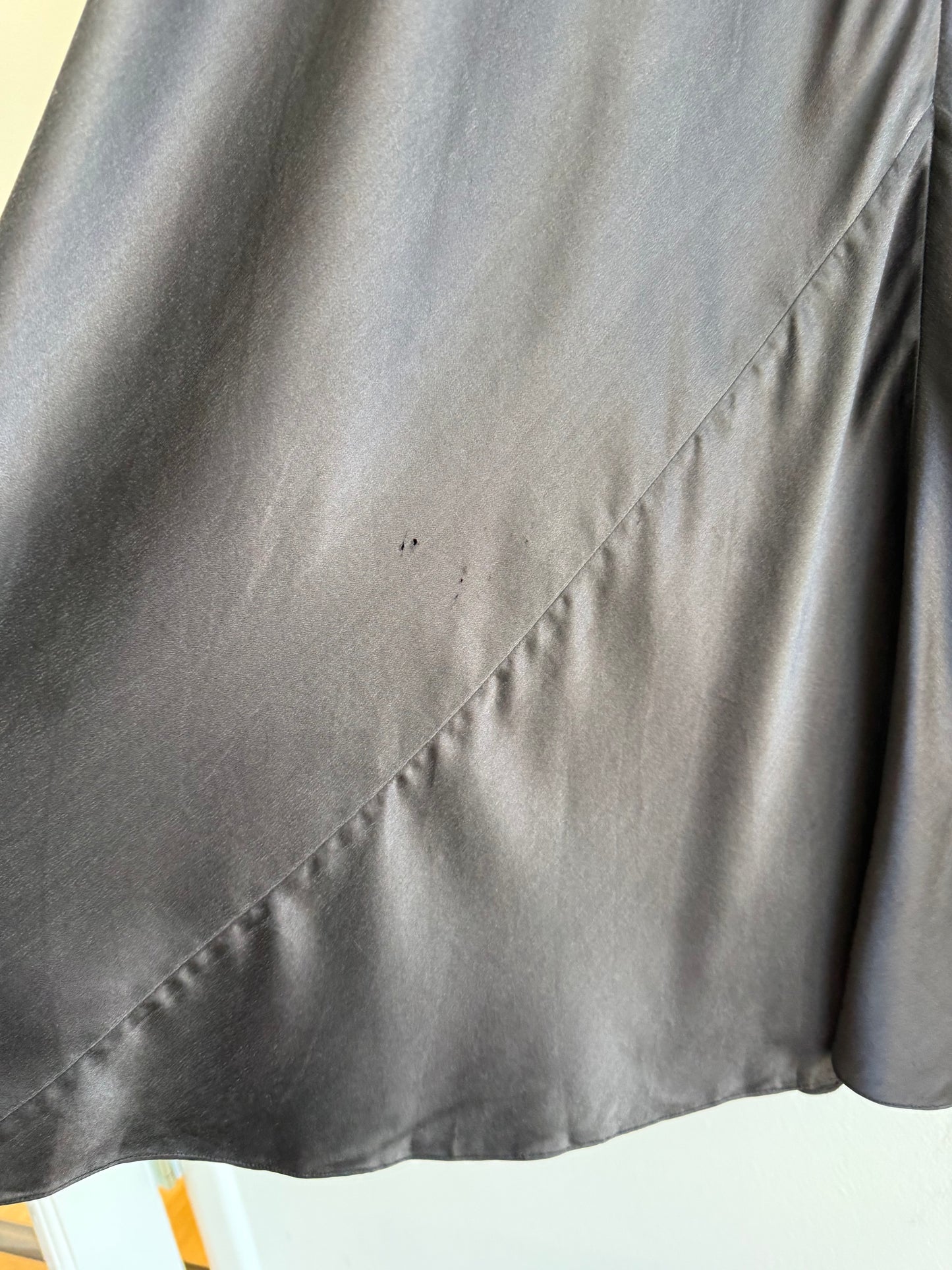 Incredible Vintage DKNY Slate Silk Charmeuse Dress