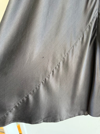 Incredible Vintage DKNY Slate Silk Charmeuse Dress