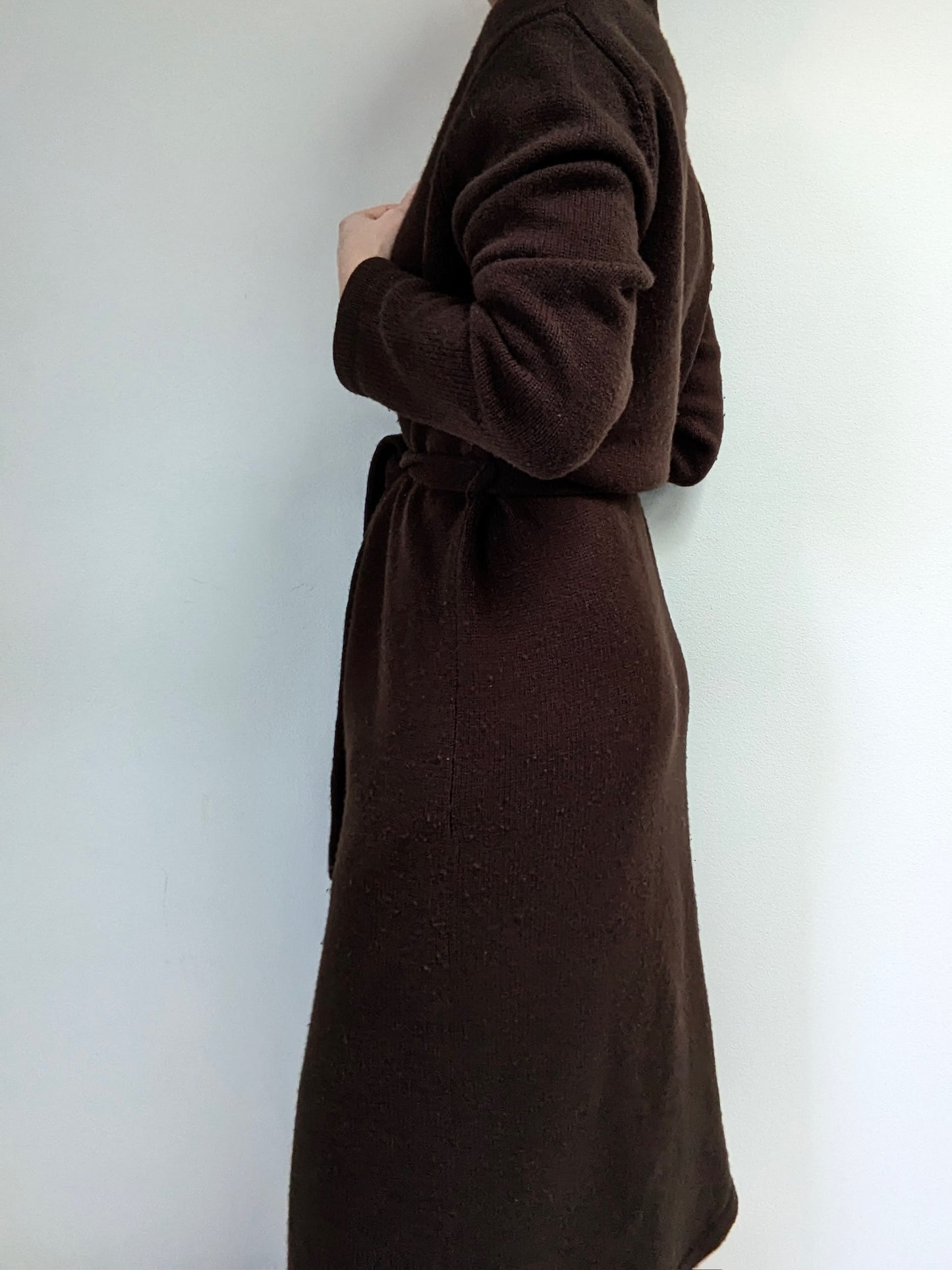 Vintage Belted Ralph Lauren Lambswool Knit Coat